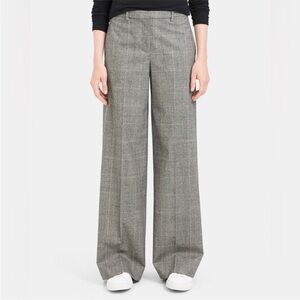 Theory Theory Wide Wool Trouser in Wales Plaid Flannel Size 6